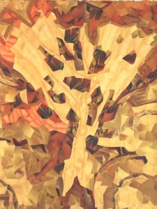 Der Baum des Lebens (klein), 50x60cm, Collage, ca.2000